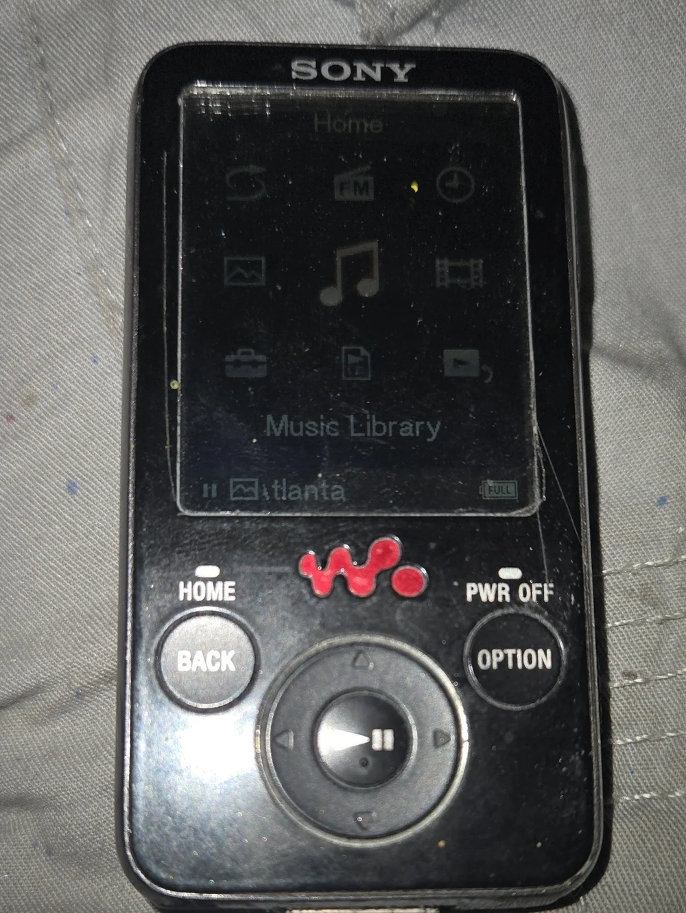 Sony Black Portable Walkman MP3 Player with Red Walkman Logo